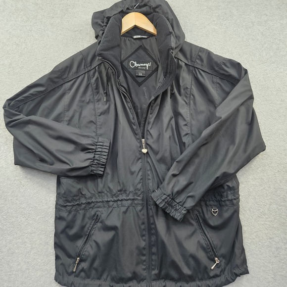 Obermeyer Jackets & Blazers - OBERMEYER Alpine Austin Womens Black Hooded Full Zip Jacket Coat Size 14